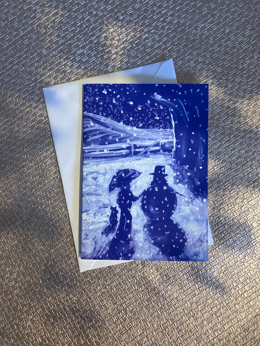 Watching the Snow PACK OF 5 CARDS