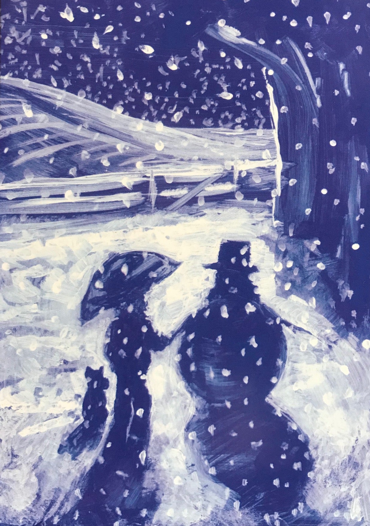 Watching the Snow PACK OF 5 CARDS