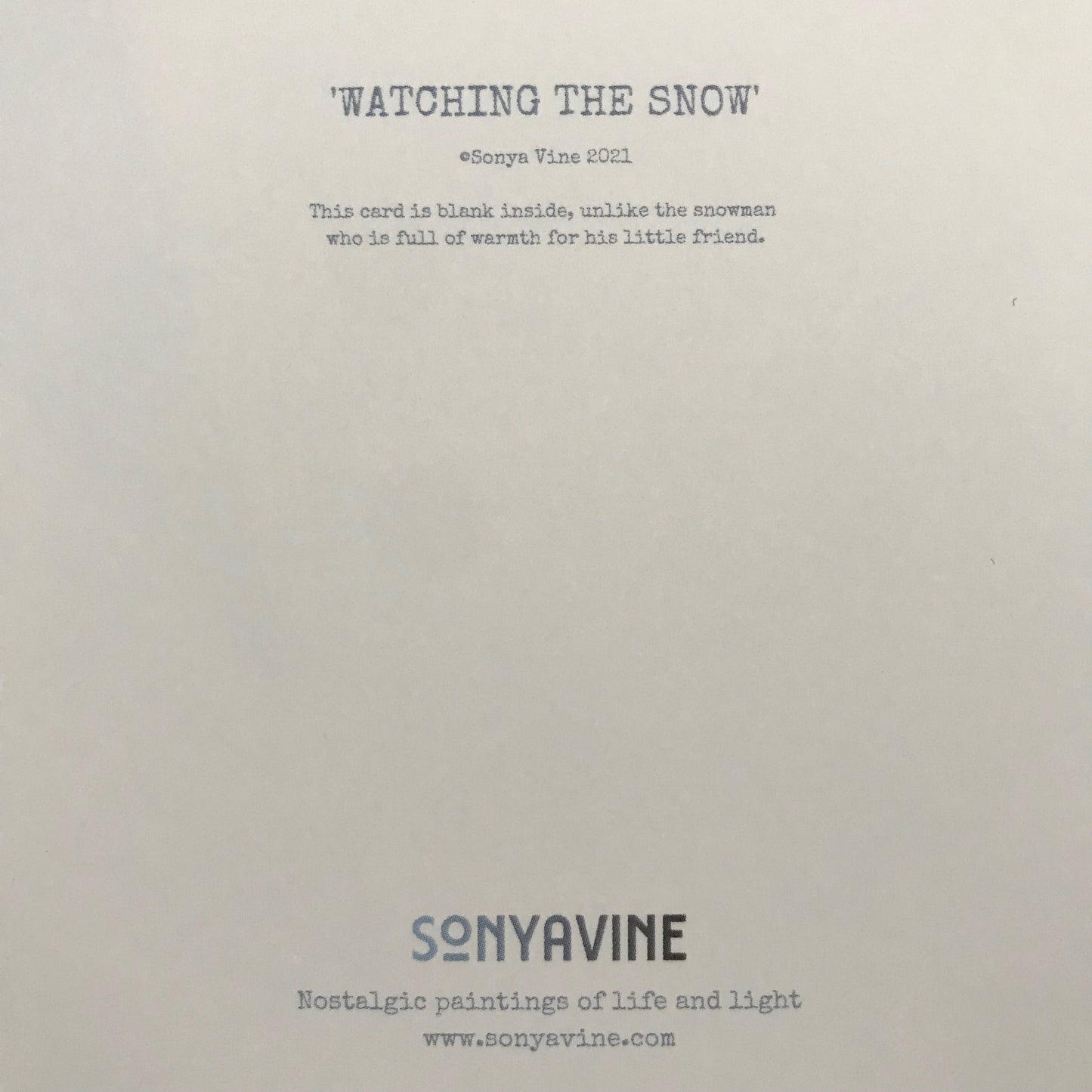 Watching the Snow PACK OF 5 CARDS