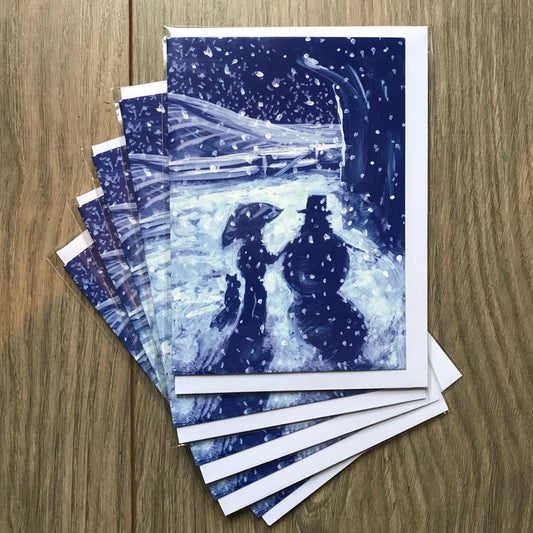 Watching the Snow PACK OF 5 CARDS